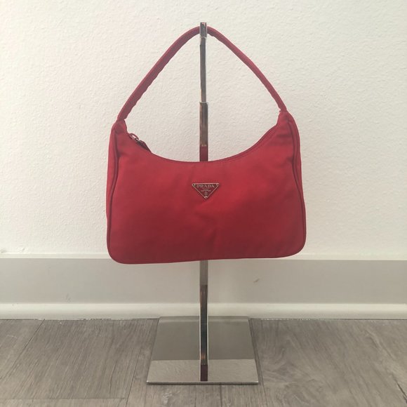 Prada Shoulder Bag - Tessuto Hobo, Red. - Picture 3 of 9